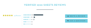 2920 Verified Sheet Reviews by Consumers