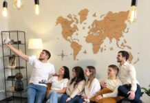 What is EnjoyThe Wood? wall map for hall