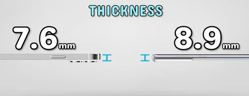 Thickness Apple Vs Samsung